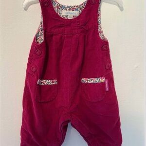 Joules Kids Pink Corduroy Overalls from united kingdom